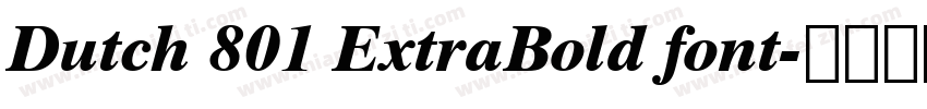 Dutch 801 ExtraBold font字体转换